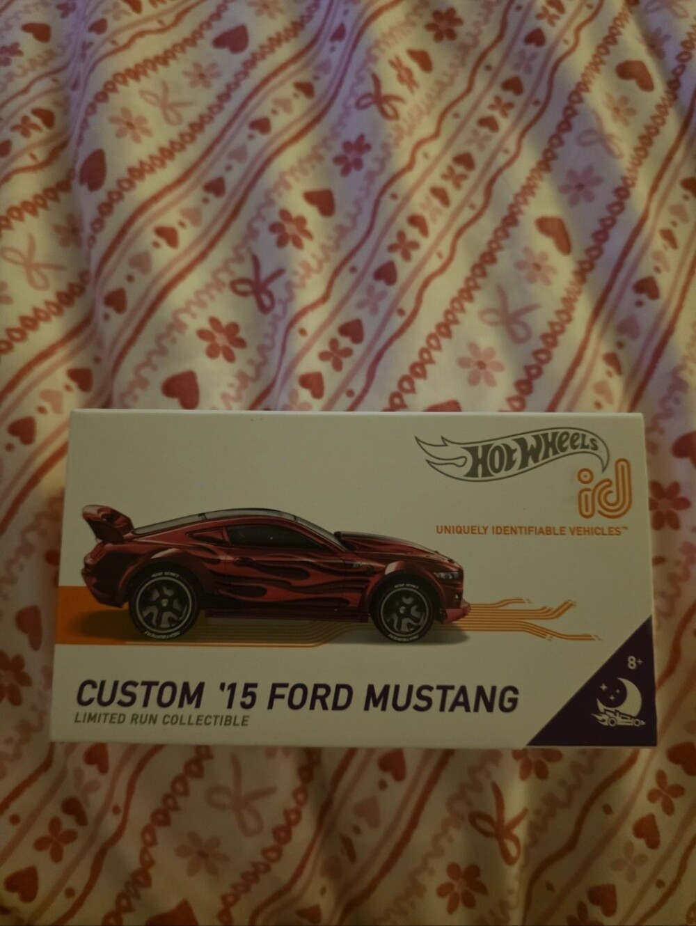 Hot Wheels ID Custom '15 Ford Mustang - Red with Black Flames